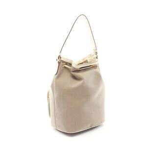 Prada Handbag Tan White Jacquard Beige Canvas Logo Leather